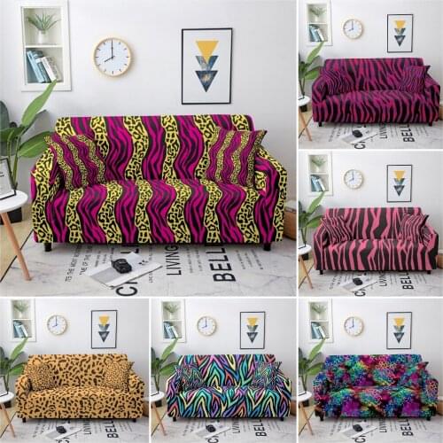 Stripes Animal Skin Texture Sofa Cover For Living Room Spandex Elastic Sofa Slipcover Anti-dirty Couch Cover Home Decor 1-4 Seat