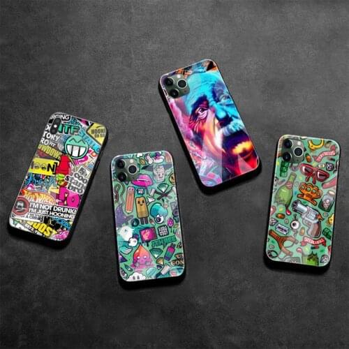 Streetball art graffiti Phone Case Tempered Glass For iPhone 11 Pro XR XS MAX 8 X 7 6S 6 Plus SE 2020 case