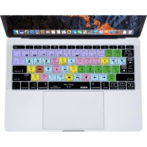 XSKN Fincal Cut Pro X 10 Keyboard Skin Cover for Macbook 12 Inch with Retina Display Model A1534 US EU Universal Layout