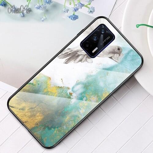 For Realme C21 Case XUANYAO Original Tempered Glass Coque 2 3 5 7 Pro V3 V5 V11 A1K Case Hard Mirror Back Cover C3 C11 C17 C15
