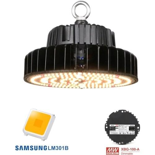 COB LED Grow Light Full Spectrum UFO 100W 3500K Samsung Quantum Grow Lamp Board LM301B LED Plant Grow Lamp With Meanwell Driver