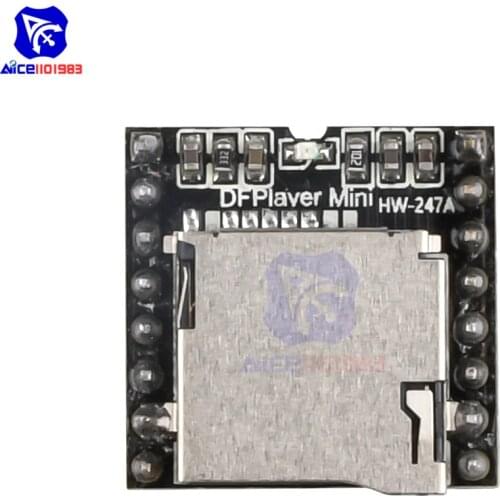 Diymore DFPlayer Mini TF MP3 Player Module Micro SD Card U-Disk IO/Serial Port/AD MP3 Voice Decoder Board for Arduino