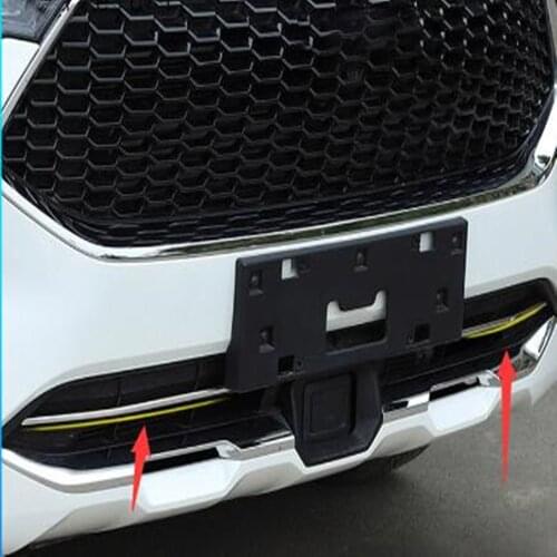 For Haval F7 F7X 2019 2020 Steel Car Front Down Grille Strips Bumper Protection Cover Decoration Trim Styling Accessories