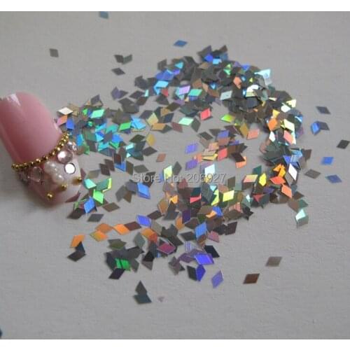GD24-1 20g/bag Cute Laser Silver Small Diamond Nail Art Shinny Glitter Cute Decoration Nail Art Decoration