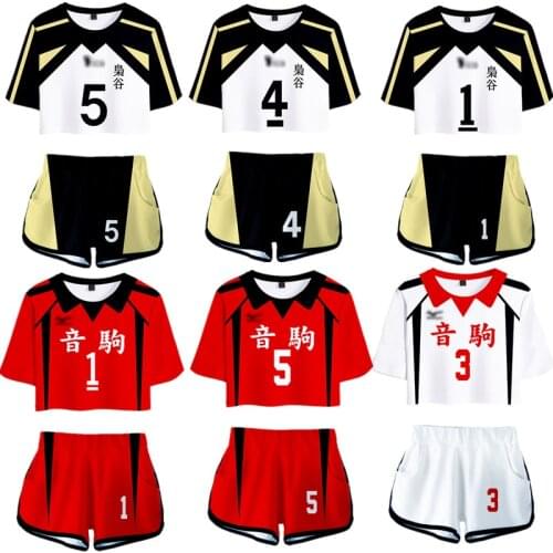 Haikyuu!! Cosplay Costume Tendo Satori Shirt Shorts Kozume Kenma Oikawa Tooru Cos Shirt Suits Women Men High School Uniform