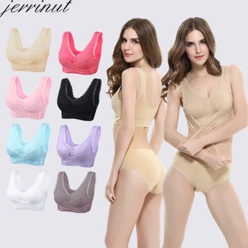 Jerrinut Seamless Bras For Women Push Up Vest Brassiere Front Closure Bralette Wire Free Breathable Bra BH Soutien Gorge Femme