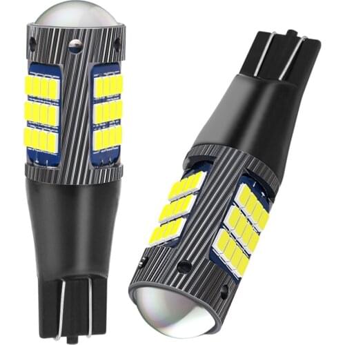 2PCS New T15 W16W WY16W Super Bright LED Car Tail Brake Bulb Turn Signals Auto Rear Fog Lamp DRL Light Red White Yellow