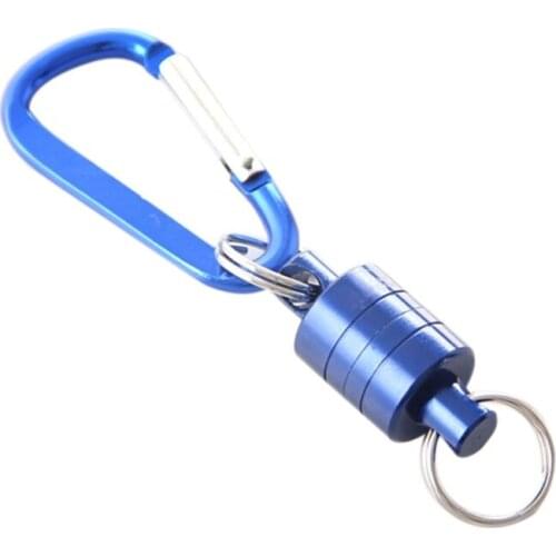 Magnet Buckle Fly Fishing Magnetic Net Quick Release Clip Hanging Holder Lanyard Clip Land Connector Fishing Accessory Tool