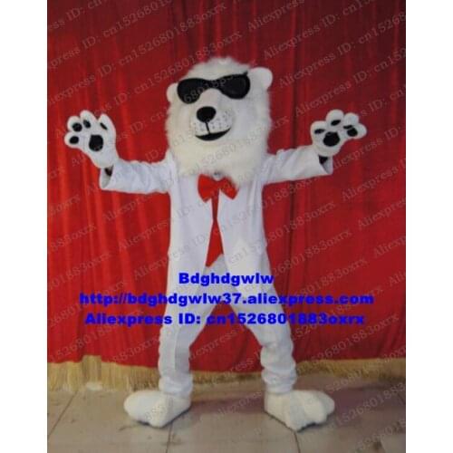 White Lion Mascot Costume Adult Cartoon Character Outfit Suit Education Exhibition New Products Launching zx2934