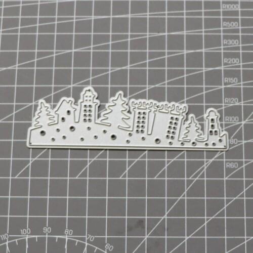 2021 New Arrival City Building Tree Metal Cutting Dies Embossing Scrapbooking Stencil Craft Cut Dies For DIY Card Handmade