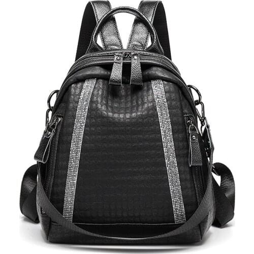 Fashion Women Leather Backpack Small School Bag Backpack for Teenager Girls Rucksack Vintage Shoulder Bags Mochila Feminina