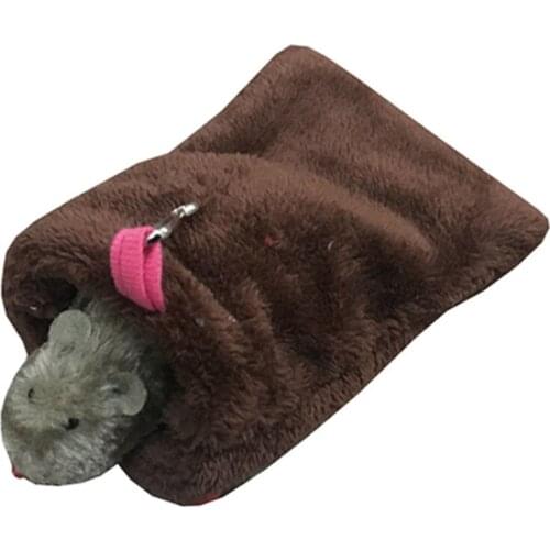 Soft Fleece Small Pets Sleeping Bag Winter Warm Pet Bed Cashmere Hamster Hedgehog Bird Sleeping Bag Puppy Nest Travel Carrier