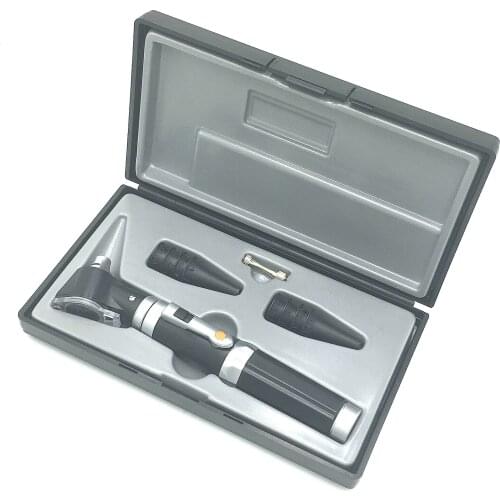 Professional Diagnostic ENT Kit Halogen Light Ear Care Medical Portable Electric Non-fiber Optic Otoscope with 8pcs Speculum