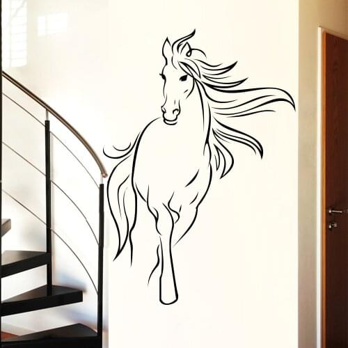 Animal Stickers Mural Art Horse Vinyl Wall Stickers Children Room Decoration House Decals Living Room Bedroom Decoration
