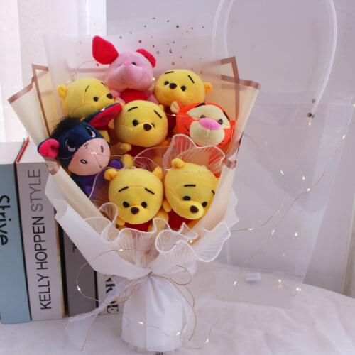 New soap flowers cartoon bouquets Stuff Animal Plush Toys Creative Valentine Graduation Gift