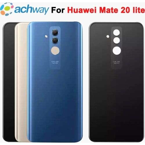 ORIGINAL For 6.3" Huawei Mate 20 Lite Battery Cover Back Glass Cover Door Rear Housing Panel For Huawei Mate 20 Lite Back Cover