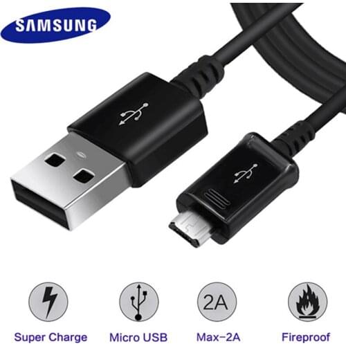 Original Samsung Fast Charger micro usb Cable 1/1.2/1.5M 2A Data Line For Galaxy S6 S7 Edge Note 4 5 J4 J6 J5 A3 A7 A5(2016)