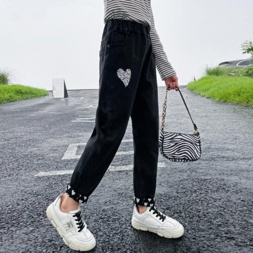 Pteromys Black Jeans For Girls