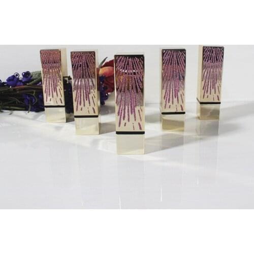 Empty high grade lipstick tube ,gold outter square shape DIY lipstick tube,Inner cup dia 12.1mm F20172468