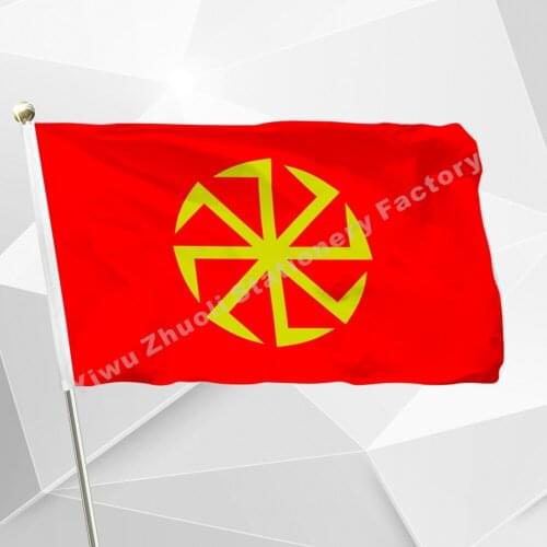 Russian Imperial Kolovrat Or Solstice Flag 150X90cm (3x5FT) 120g 100D High Quality Banner Ensign Free Shipping