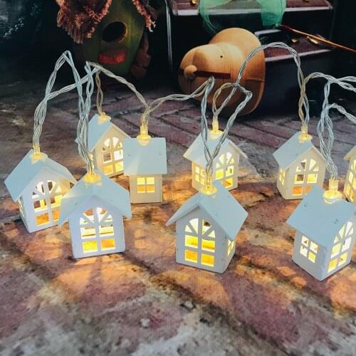 Christmas Tree House Style Light Stings Decoration For Home Party Wedding Bedroom