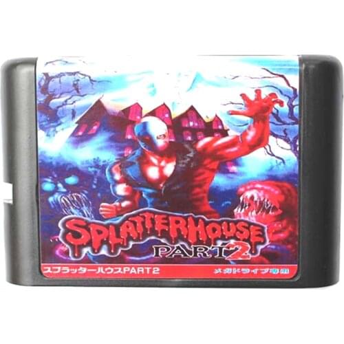 Splatterhouse Part 2 for 16 bit Sega MD Game Card for Mega Drive for Genesis Video Game Console PAL USA JAP