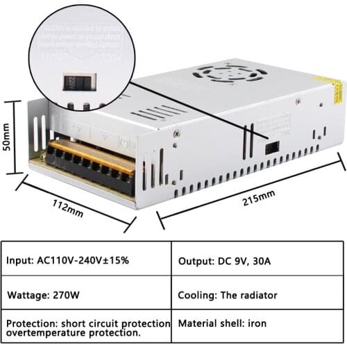 High Voltage 9V Transformers Power Supply AC DC Current Power Transformers 9 V 220V To 110V Converter 9V 2A 3A 5A 22A 30A