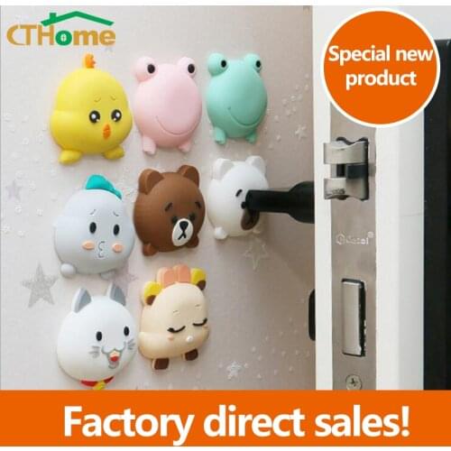 1pcs Wall Thickening Mute Door Stick Cartoon Styling Rubber Fender Handle Door Lock Protective Pad Home Wall Door Knob Mats