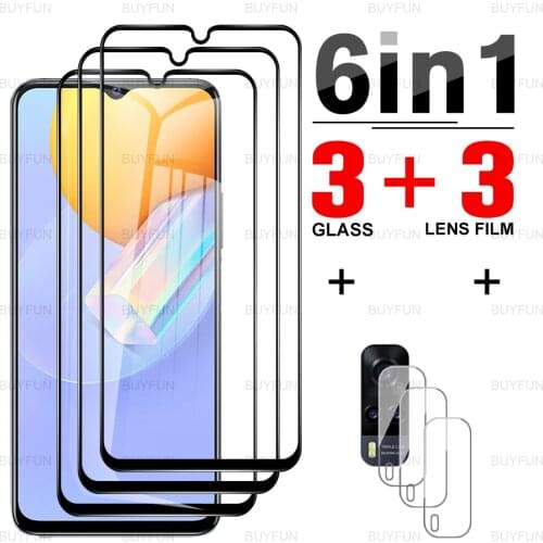 Black edge tempered glass on for Vivo Y31 6.58inch full cover front protective glass for vivo vi vo vavo Y31 camera safety film