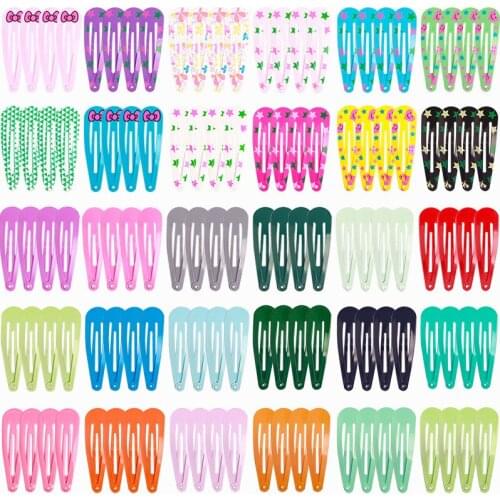 20Pcs/Pack Candy Color Dripping Hair Clip For Girls Korean Fashion Princess Barrette Flower Cartoon Headdress Hair Accessories