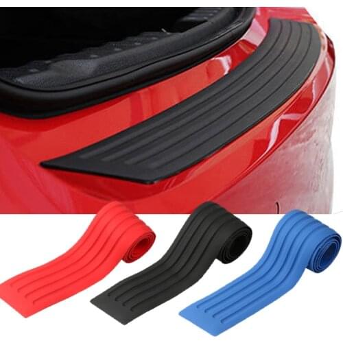 Car Rear Bumper Protector Guard Sticker Rubber Strip SUV Trim Cover Car Accessories Back Bumper Protector Sill Plate Car Styling