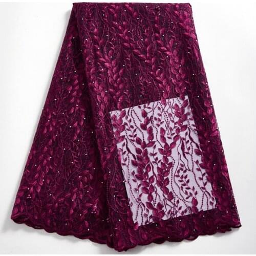 Zhenguiru Purple High Quality African Lace 2021 Milk Silk Fabric French Lace Nigerian Lace White For Women Wedding Dress A 2363