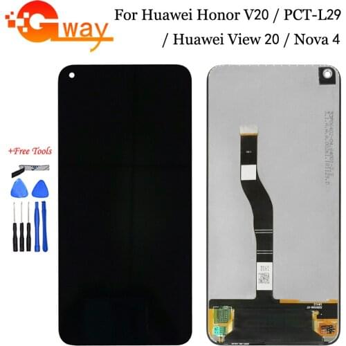 Original LCD For Huawei Honor View 20 LCD Display Screen Touch Digitizer Assembly For Honor V20 LCD Display with frame Fast Ship