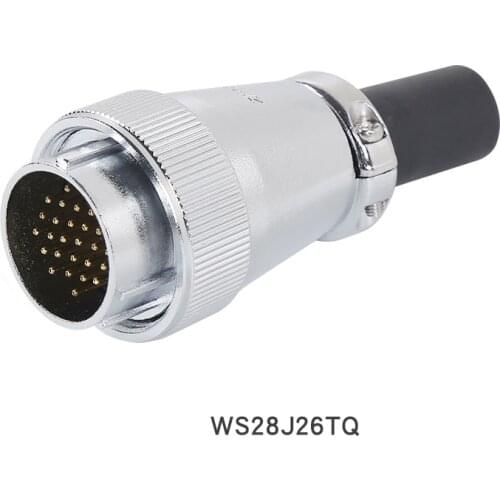 ZHQCN WS28 TQ Metal Shell M28 2 3 4 7 10 12 16 17 20 24 26 Pin Electrical Connector Screw 5-50A AC DC Power Aviation Male Plug