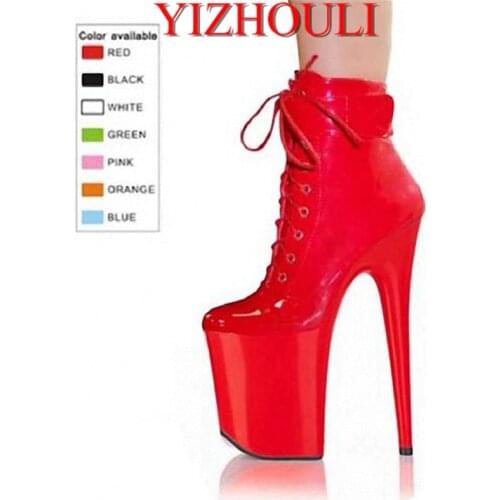 8 inch winter motorcycle boots sexy solid buckle ladies' boots bridal shoes wedding shoes 20cm high-heeled boots