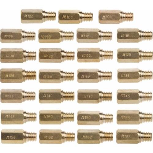 1Pc Gold Motorcycle Main Jet For Keihin OKO KOSO PE PWK Carburetor Hexagon main injectors Nozzle 100-152 Type C45