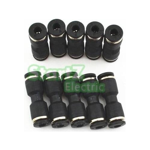 10 Pcs Air Pneumatic 4mm to 4mm Straight Push in Connectors Quick Fittings