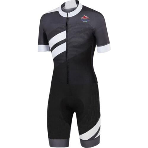 2020 WOLFKEI Skinsuit Cycling Clothing one piece Bodysuit Ropa Ciclismo MTB Bike Clothing Men outdoor wear # SK201900021707