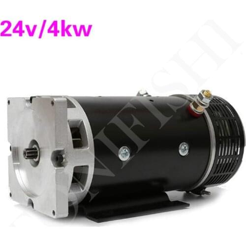 24V electric sanitation vehicle exhibition wing container muck tail plate 3KW oil pump motor 4KW DC motor