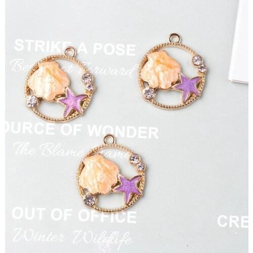 5pcs/lot Alloy Rhinestone Gold Pearls Small Hand Pendant Buttons Ornaments Jewelry Earrings Choker Hair DIY Jewelry Accessories