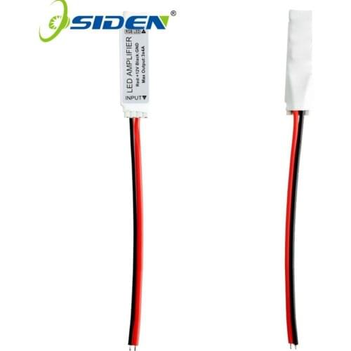 50pcs/Lot DC12V Ultra Slim Mini Portable RGB Led Strip Amplifier Repeater for RGB 5050/3528/5730/5630/3014 SMD led strip light