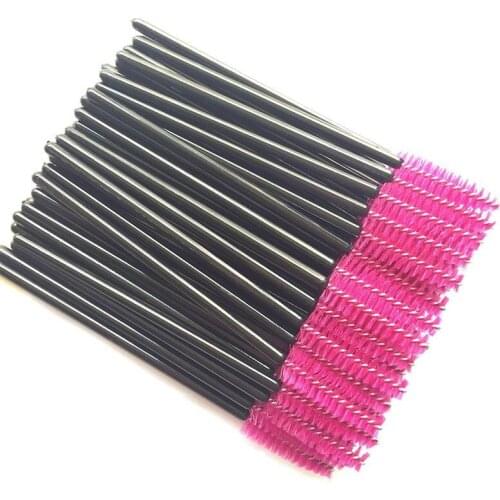 50Pcs/Pack Disposable Micro Eyelash Brushes Mascara Wands Applicator Wand Brushes Eyelash Comb Brushes Spoolers Makeup Tool Kit