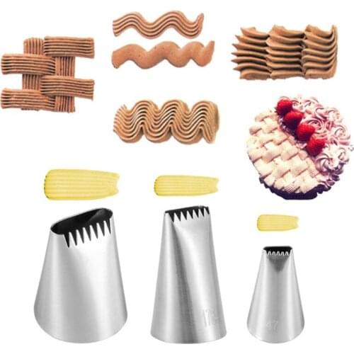 7 pieces Stainless Steel Icing Piping Nozzles Fondant Cake Decorating Pastry