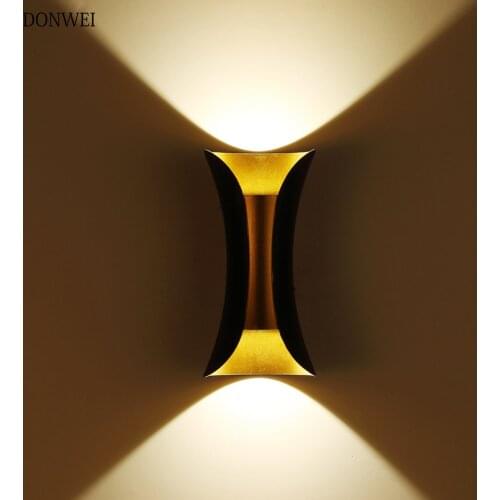 DONWEI Wall Lamp IP65 Waterproof Outdoor 10W LED Wall Light Indoor Bedroom Decorative lighting Porch Garden Lights Wall Lamps