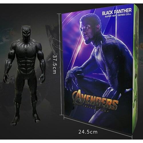 Marvel 33cm Avengers Infinity War Super Hero Black Panther Decorate Statue Collection Action Figure Pvc Movable Doll Toys Gift