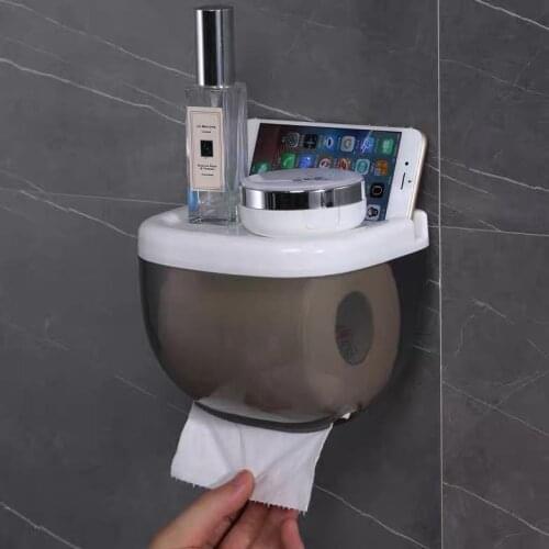 Hot Sale Waterproof Toilet Paper Holder Mobile Phone Storage Shelf Wall Mounted Rack New Arrival Organizer Closet Organizer