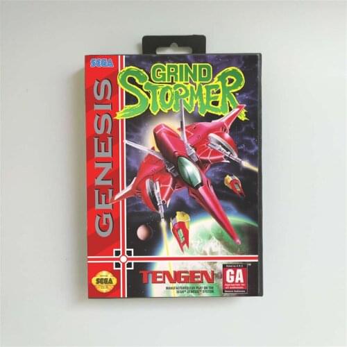 Grind Stormer - USA Cover With Retail Box 16 Bit MD Game Card for Sega Megadrive Genesis Video Game Console