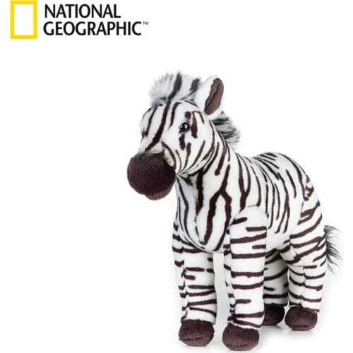 National Geographic Zebra Plush Toys For Children Soft PP Catton Zebra Stuffed Animals Kids Doll Christmas Gifts