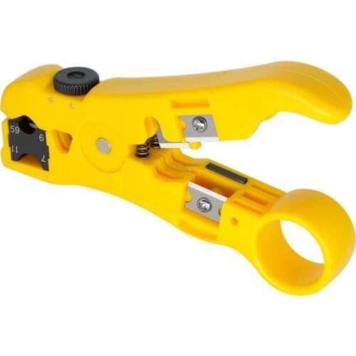 CNCOB Wire Stripping and Cutting Tool for UTP, FTP, STP, Cat5e, Cat6 Ethernet, RG59, RG6, RG7, RG11 Coax Cable