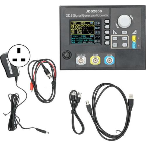 Digital Oscilloscope JDS2800-60MHz Function Signal Generator 2.4in LCD DDS Dual Channel Signal Source AC100-240V Logic Analyzer